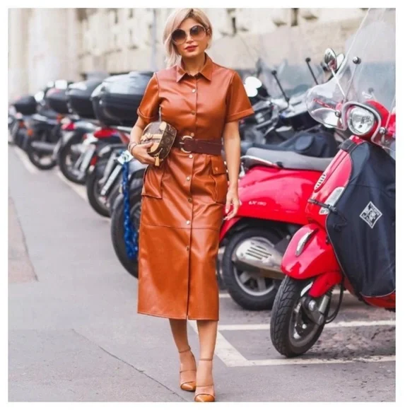 Zara faux leather dress - Picture 1 of 14